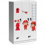 Dulap Pompier 3 usi - Camere de Copii Premium MDF High Gloss Dulap Pompier 3 usi - Camere de Copii Premium MDF High Gloss